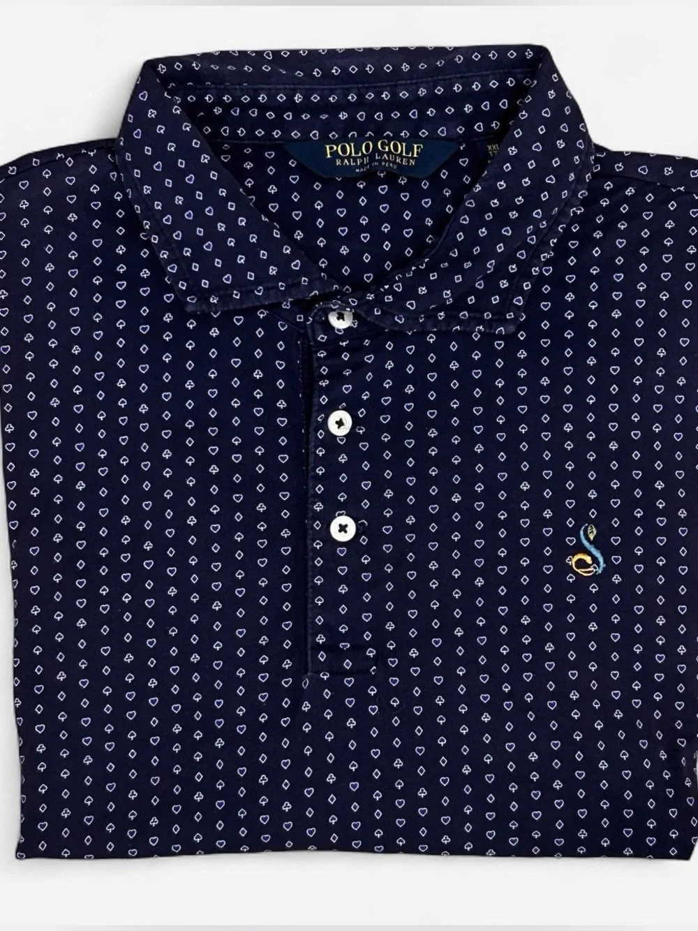 Polo Golf by Ralph Lauren Polo Shirt w/Card Suit Pattern.